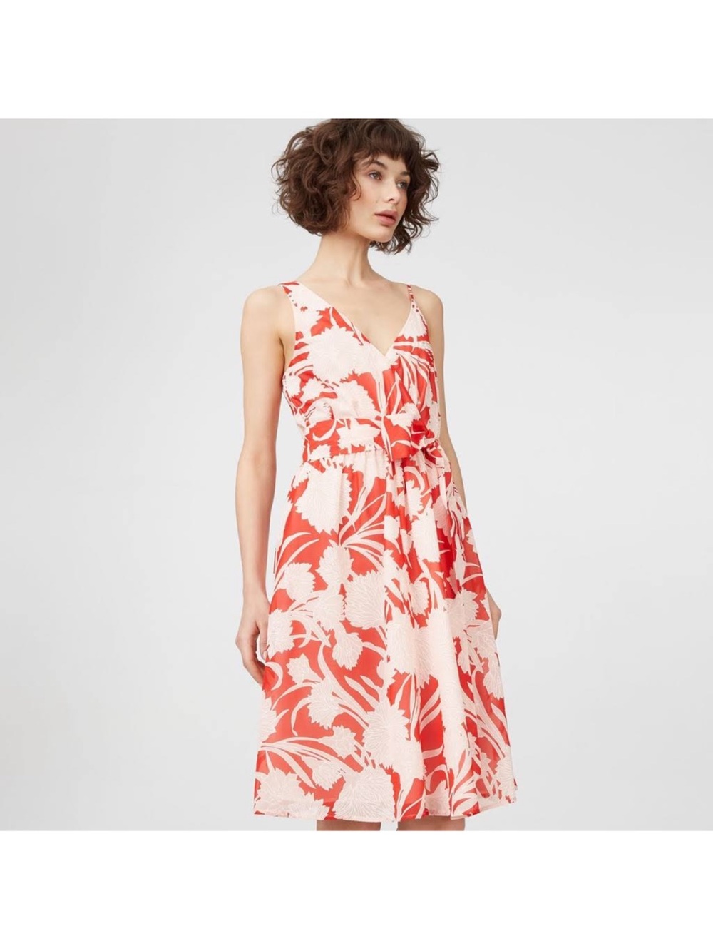 Club Monaco Size 8 Asymmetrical Nahala Red Sleeveless Dress
